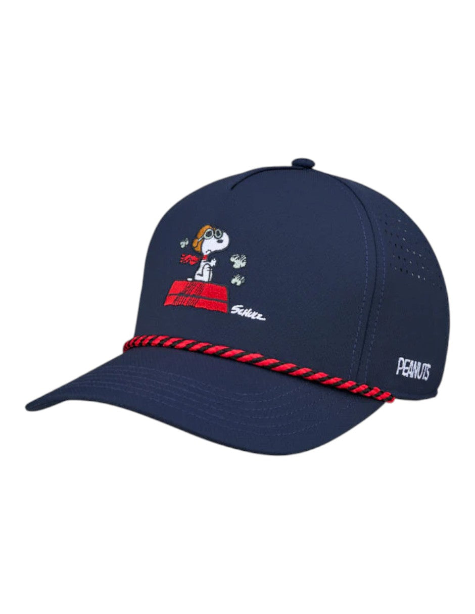Gorra Black Clover  Live Lucky  SNOOPY- RED BARON / 5 PANEL MID ROPE GORRA Cap